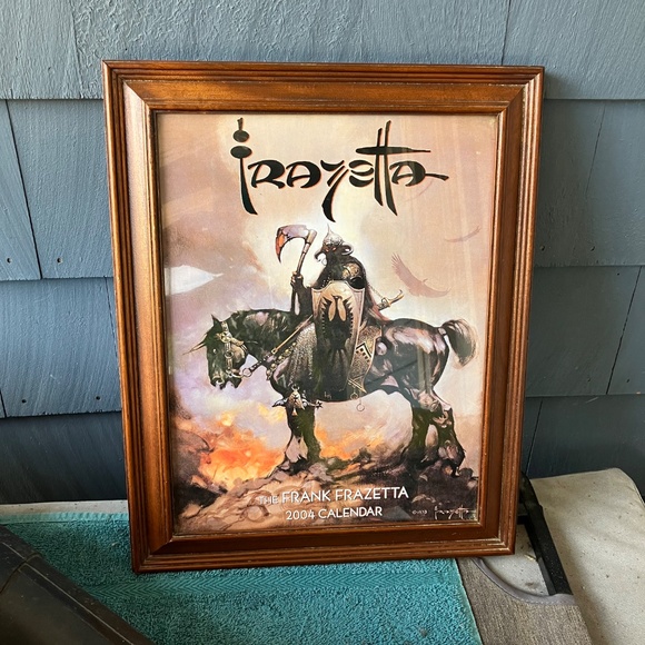 FRANK FRAZETTA, DEATH DEALER - 2004 CALENDAR ARTWORK FRAMED - Picture 8 of 9